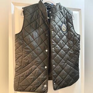Ralph Lauren GREEN Quilted Vest with Crest